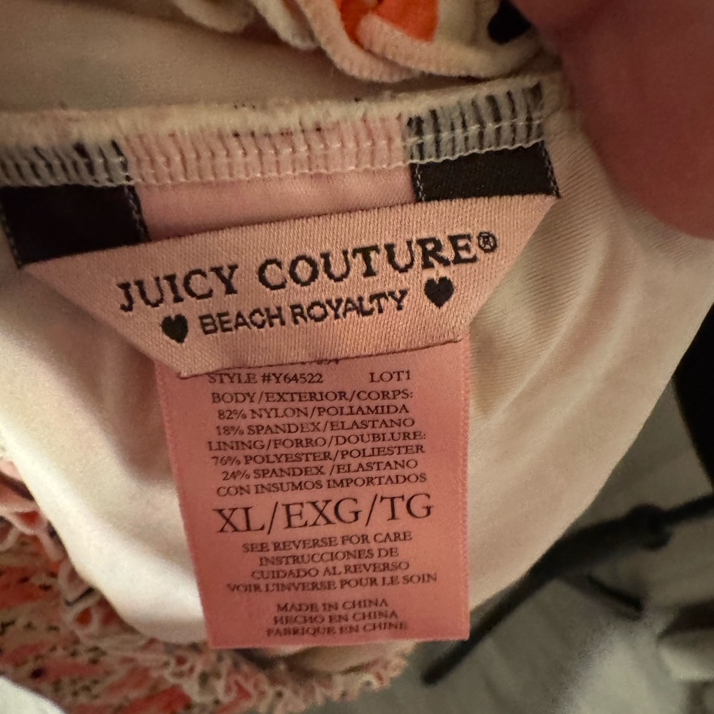 Juicy Couture Orange and Black Midi Dress Beach Royalty very nice! - Picture 2 of 5